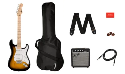 Zdjęcie produktu dla Fender Squier Sonic Stratocaster Pack 2-Color Sunburst Gitara elektryczna