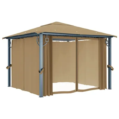 Immagine prodotto di Gazebo con Tenda 300x300 cm Grigio Talpa in Alluminio