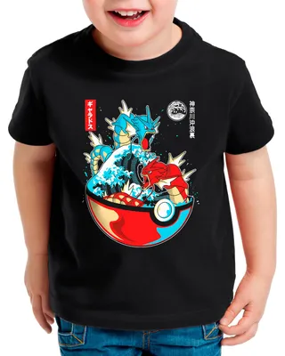 Produktbild von BaumwolleCloud Gyarados Wave Kinder T-Shirt monster game online