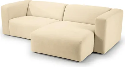 Produktbild von home24 Ecksofa mit Longchair - Strukturstoff