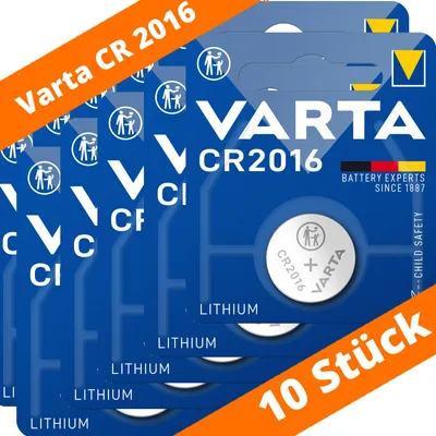 Produktbild von [KL] 10x Varta Knopfzelle Lithium CR 2016 3V
