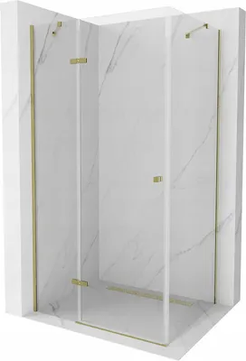 Obrázek produktu pro Mexen Roma sprchový kout s otočnými dveřmi 110 x 90 cm, Průhledné, Zlatá - 854-110-090-50-00