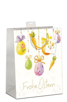 Produktbild von Ostern 6 Geschenktaschen, Bundle Medium / A5-Format Ostereier, Möhren 21,00 pro Tüte 3,50
