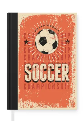 Obrázek produktu pro MuchoWow Zápisník Diář Rozpočet A5 Citáty - Fotbal - Mistrovství - Fotbal - Vintage - Sport