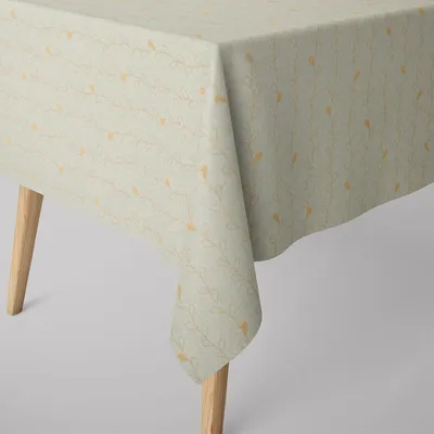 Produktbild von SCHÖNER LEBEN. Tischdecke Metallic Blätterranken mint gold Größe 130x200cm