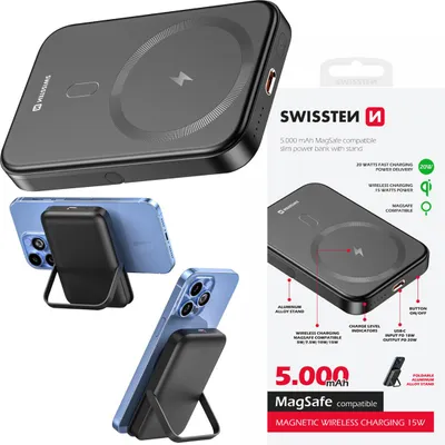 Zdjęcie produktu dla SWISSTEN Powerbanka PD 20W 5000 mAh (MagSafe)