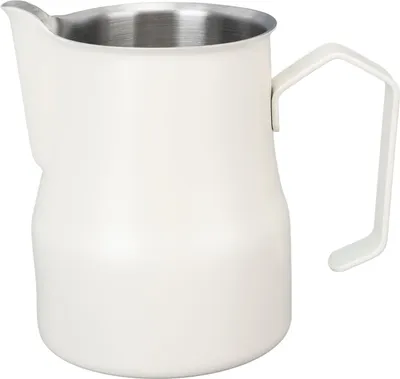 Obrázok produktu pre Mliečny džbán 450ML 304 Nerezová oceľ Frothing Cup Drip Free Coffee Steaming Pitcher White
