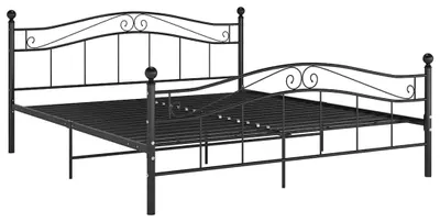 Produktbild von vidaXL Bett Schwarz Metall 180x200 cm