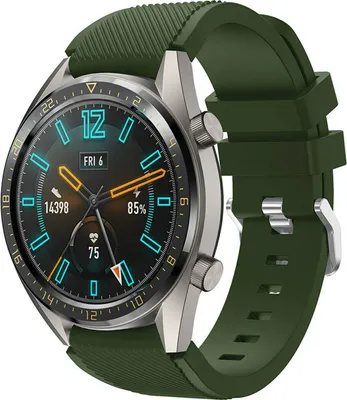 Produktbild von Strap-it Huawei Watch GT 2 Silikonarmband (Armeegrün)