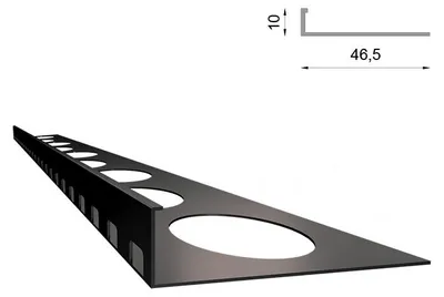 Produktbild von Renoplast Aluminium Treppenstufen-Profil SZ10 Harzboden, Profil 200cm, Graphit