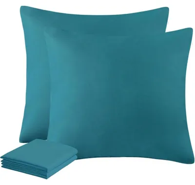 Produktbild von Kissenbezug 80x80 2er Set Türkis Mikrofaser mit Reißverschluss Bügelfrei