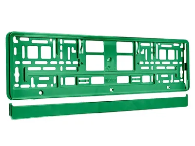Image de Cadre de plaque d'immatriculation métallisé, vert