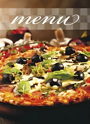 Produktbild von Menü Speisekarte mit 6 Hüllen A4 aus PVC Pizza1
