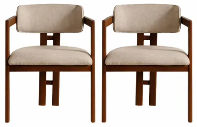 Obrázek produktu pro Dvě moderní židle s minimalistickým designem a pohodlným sedákem