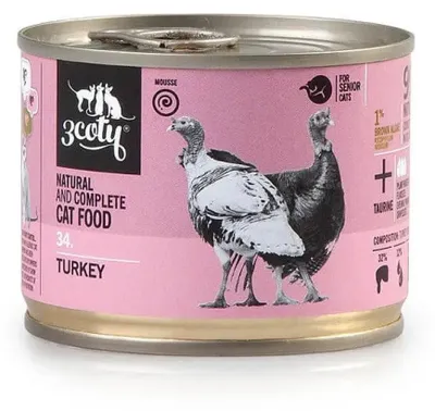 Produktbild von 3COTY 34. Turkey Senior - nassfutter für Katzen - 180g