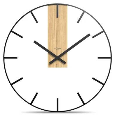 Produktbild von Vintage-Wanduhren ohne Tickgeräusch, 60 cm, modernes Design aus Holz und Metall