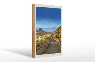 Produktbild von Holzschild Reise 20x30cm USA Route 66 US Straße Gebirge