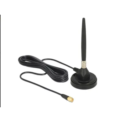 Produktbild von DeLOCK 12421, 3 dBi, 0.824 - 0.96 / 1.71 - 2.17 GHz, 50 Ohm, Omnidirektionale Antenne, SMA, Männlich