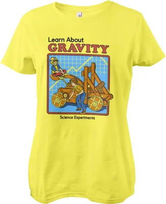 Produktbild von Learn About Gravity Girly Tee - Medium - Yellow