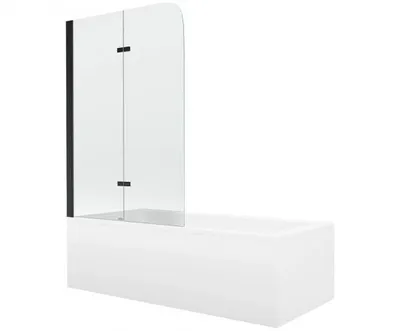 Zdjęcie produktu dla Mexen Cubik wanna prostokątna 160x70 cm z parawanem 2-skrzydłowym