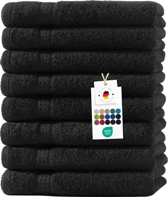 Produktbild von Gästehandtücher 30x50 cm aus 100% Baumwolle im 8er Set, Frottier Handtücher 500g/m2
