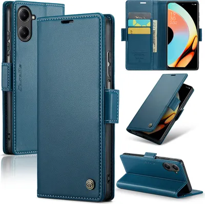 Obrázek produktu pro Pouzdro Realme 10 Pro, kožené peněženkové pouzdro Card Case Protective Cover with Stand pro Realme 10 Pro Blue