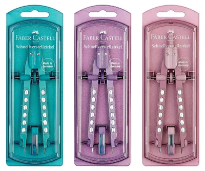 Produktbild von FABER-CASTELL Schnellverstellzirkel Factory Sparkle