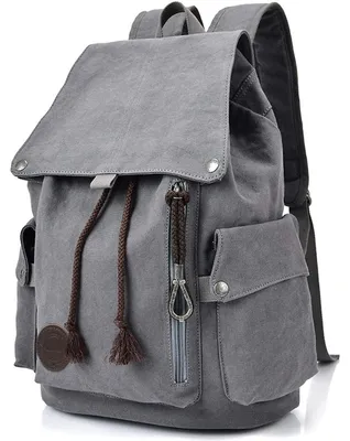 Zdjęcie produktu dla Elzusha - Plecak materiałowy w stylu vintage, idealny do szkoły i na przygody