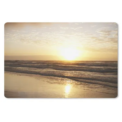 Produktbild von MuchoWow® Schreibtischunterlage Strand - Sonne - Wolken 60x40 cm - XXL Mauspad - Großes Mauspad