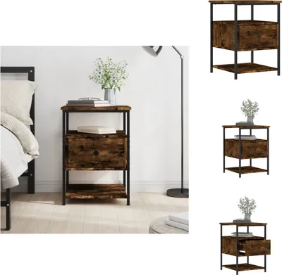 Obrázok produktu pre vidaXL Nočný stolík údený dub 40x42x56 cm materiál na báze dreva - Nočné stolíky