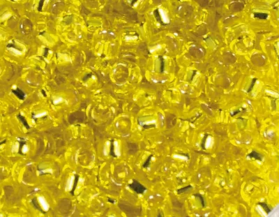 Japanische Zylinderperlen, Gelb, 3,3 mm, 8/0, 100 g