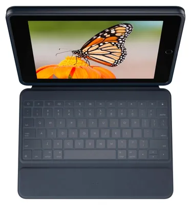 Produktbild von Logitech Rugged Combo 3 - Tastatur und Foliohülle - Apple Smart connector - GB - Classic Blue