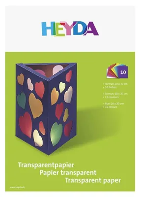 Produktbild von HEYDA Transparentpapier-Bastelmappe, DIN A4, 42 g/qm
