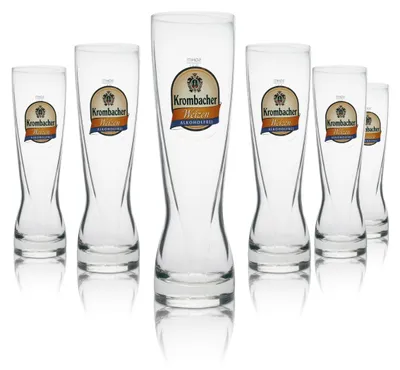 Produktbild von 4x Krombacher Bier Glas 0,5l Weißbierglas "Alkoholfrei"