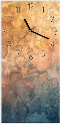 Produktbild von Wanduhr aus Glas mit Motiv Aquarellkunst- 30 x 60 cm - inkl. Aufhängesystem