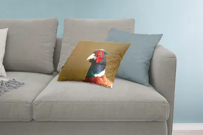 Produktbild von MuchoWow® Zierkissen Sofakissen Wohnzimmer Dekokissen 60x40 cm Fasan - Porträt - Tiere - Kopfkissen - Polster mit Foto