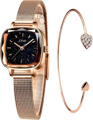 Obrázok produktu pre Dámske náramkové hodinky Watch – malé dámske hodinky: analógové, klasické, – vodotesné darčekové hodinky s presným quartzovým strojčekom, odolné proti vode a poškriabaniu
