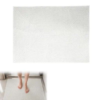 Image de Tapis de douche antidérapant avec trous de drainage, 60 x 90 cm