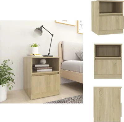 Obrázok produktu pre vidaXL Nočný stolík Sonoma dub 40x40x50 cm materiál na báze dreva - Nočné stolíky