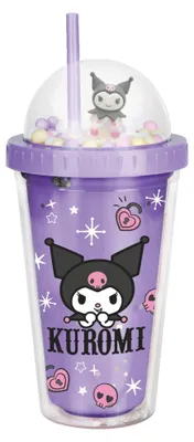 Produktbild von Kubek 450 ml mit Strohhalm, Motiv: Kuromi
