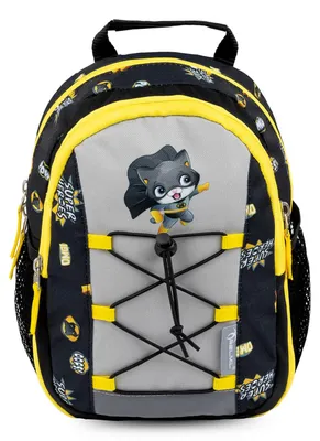 Immagine prodotto di Zaino asilo Belmil Mini Kiddy "Super Cat" per bambini da 1 a 3 anni con fascia toracica