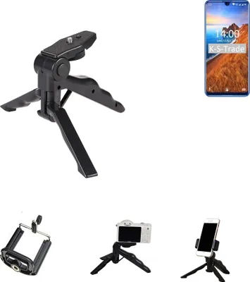 Produktbild von K-S-Trade Stativ Tisch-Ständer Dreibein Handy-Stativ Ständer kompatibel mit Oukitel K9 Mini-Stativ Smartphone Tripod Handy-Stativ aus Plastik