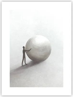 Produktbild von Poster - Poster ohne Rahmen - Sisyphus Arbeit Symbol - 30x40 cm - Wand Bild - Wanddeko - Wandbilder - Kunstposter - Wandposter - Bilder - Kunstdruck - Wanddekoration - Wandbild - P2XPA30x40-4752