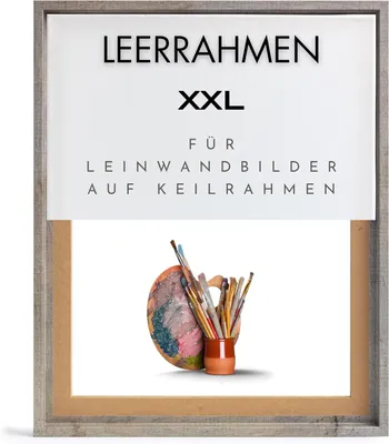 Produktbild von Monframe Schattenfugenrahmen XXL 70x150 cm - Wildeiche – Leerrahmen mit Tiefeneffekt aus MDF Holz in zerlegter Form