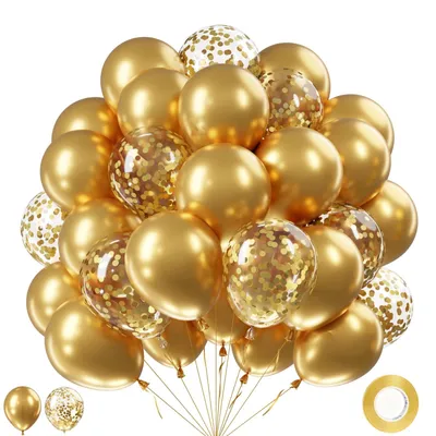 Productafbeelding van Gouden Metallic Ballonnen, 62 Stuks voor Verjaardag en Bruiloft