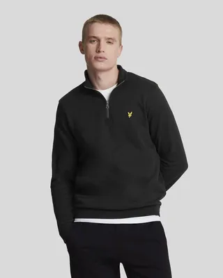 Immagine prodotto di lyle and scott 1874 felpa uomo lyle and scott 1874 ml2022v loopback quarter zip sweat z865 jet black