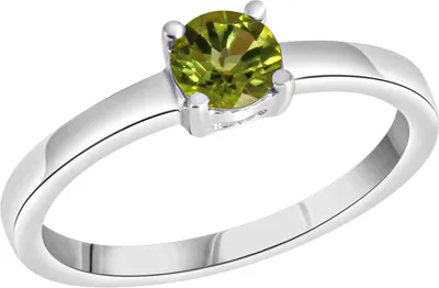 Produktbild von V Ring 925/- Sterling Silber weiß 056 (17,8) Peridot grün 273271053-5