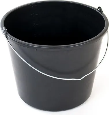 Image de BURI 5X Seau de chantier 12 L Seau à ciment Seau à maçonnerie Seau à plâtre Seau à mortier Seau de récolte