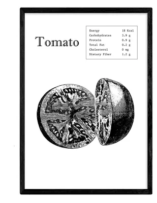 Poster Tomate, A4 (21x29,7 cm), Obst & Gemüse, Englisch