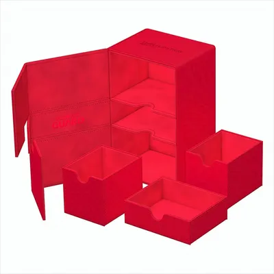 Produktbild von Ultimate Guard Twin Flip`n`Tray 160+ XenoSkin Monocolor Rot